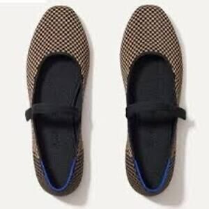 Rothy’s Square Toe Mary Jane in Wren Micro Check